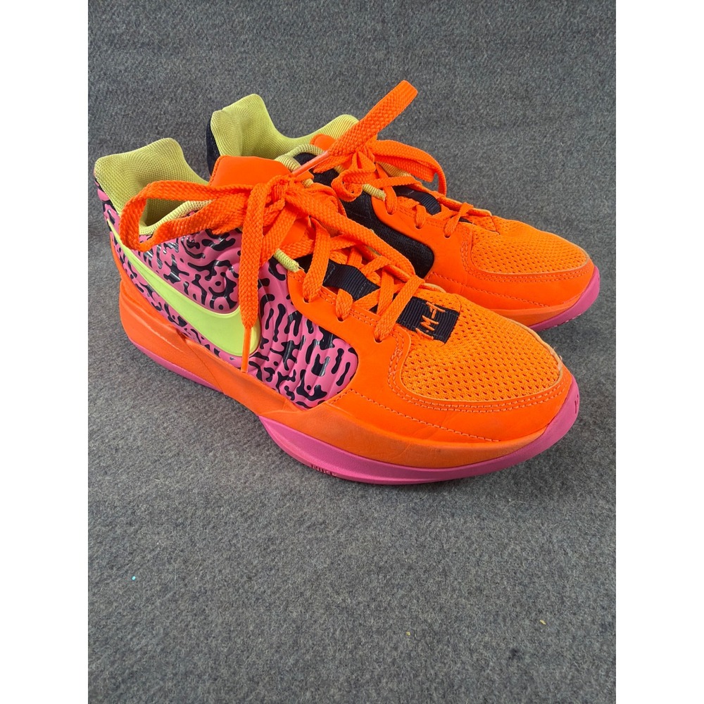 Nike Ja 2Gs Basketball Shoes Kids 5Y Orange Pink Cheetah HM5061-400‎ Sneakers